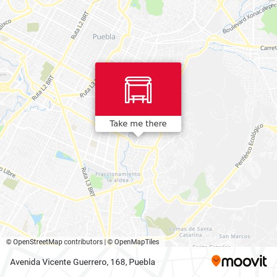 Mapa de Avenida Vicente Guerrero, 168