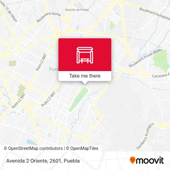 Mapa de Avenida 2 Oriente, 2601