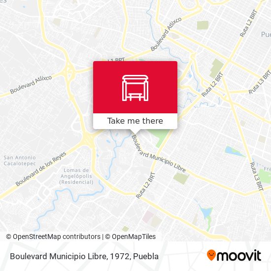Mapa de Boulevard Municipio Libre, 1972