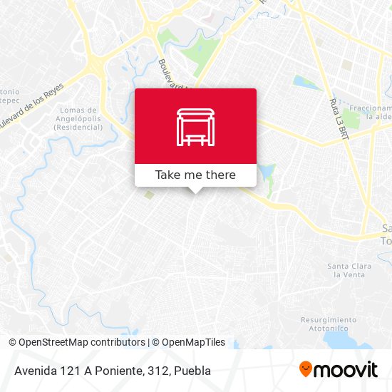 Avenida 121 A Poniente, 312 map