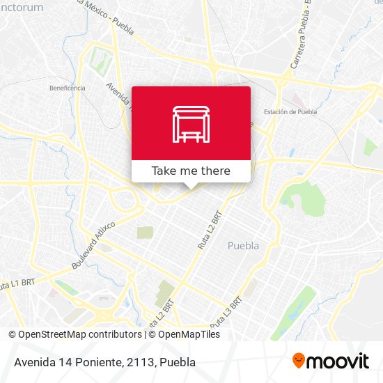 Avenida 14 Poniente, 2113 map