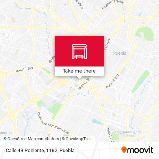 Calle 49 Poniente, 1182 map