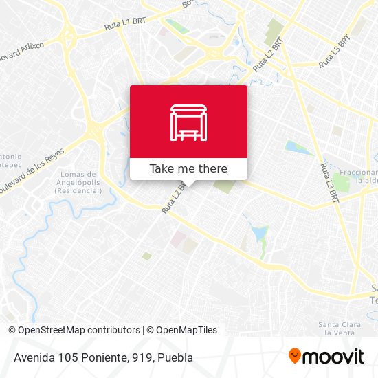 Avenida 105 Poniente, 919 map