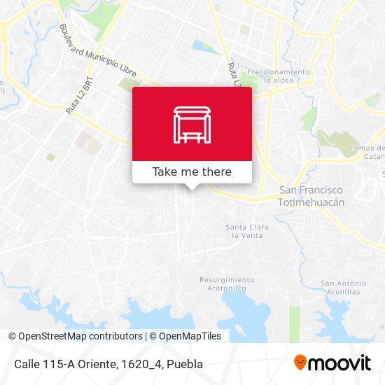 Mapa de Calle 115-A Oriente, 1620_4