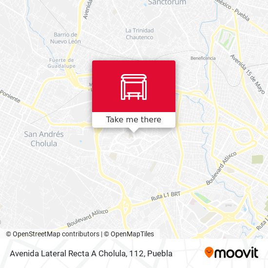 Mapa de Avenida Lateral Recta A Cholula, 112