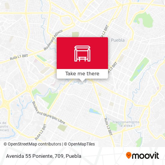 Avenida 55 Poniente, 709 map
