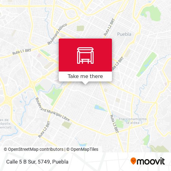Mapa de Calle 5 B Sur, 5749