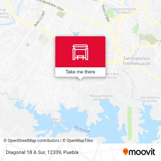 Diagonal 18 A Sur, 12339 map