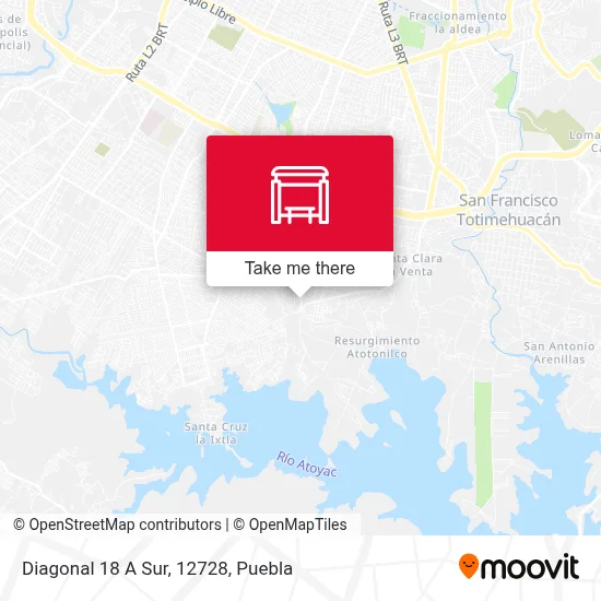 Diagonal 18 A Sur, 12728 map