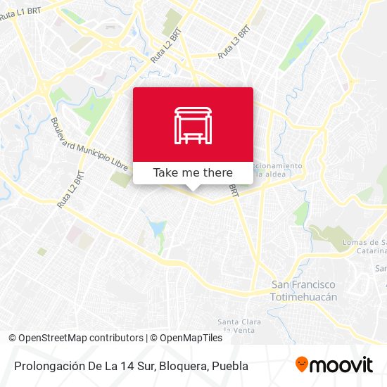 Mapa de Prolongación De La 14 Sur, Bloquera