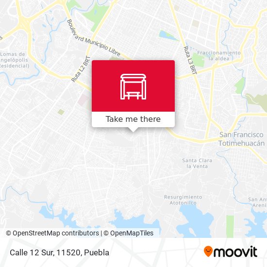 Mapa de Calle 12 Sur, 11520