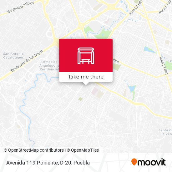 Mapa de Avenida 119 Poniente, D-20