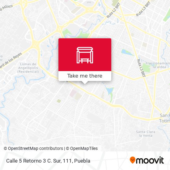 Mapa de Calle 5 Retorno 3 C. Sur, 111