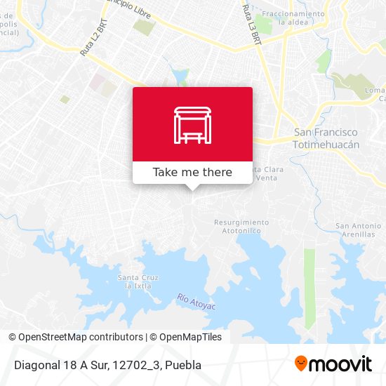 Diagonal 18 A Sur, 12702_3 map