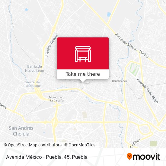 Mapa de Avenida México - Puebla, 45