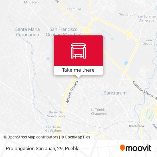 Prolongación San Juan, 29 map