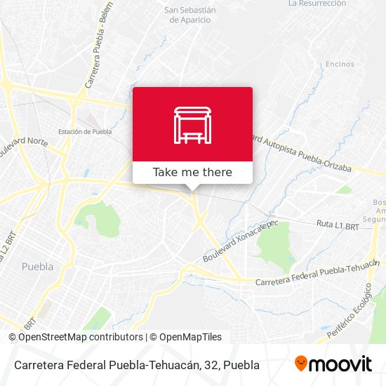 Carretera Federal Puebla-Tehuacán, 32 map