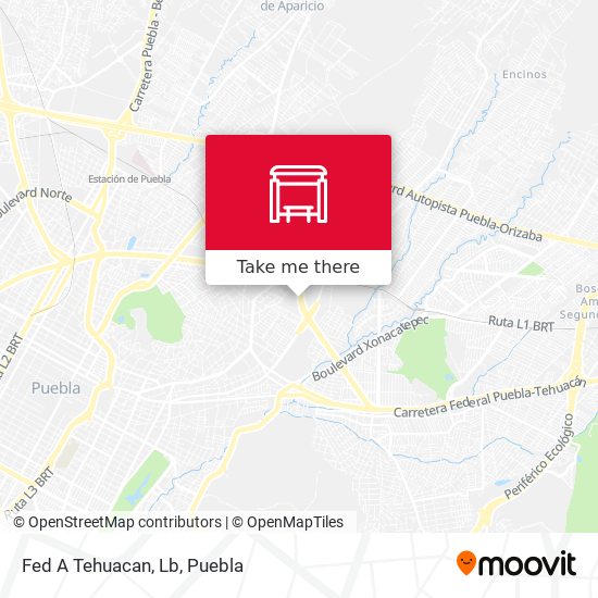 Mapa de Fed A Tehuacan, Lb