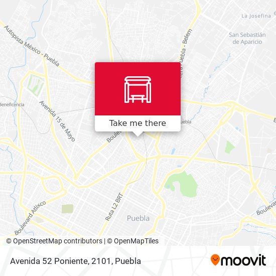 Avenida 52 Poniente, 2101 map