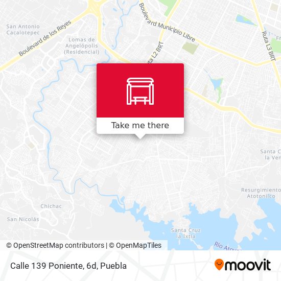 Calle 139 Poniente, 6d map