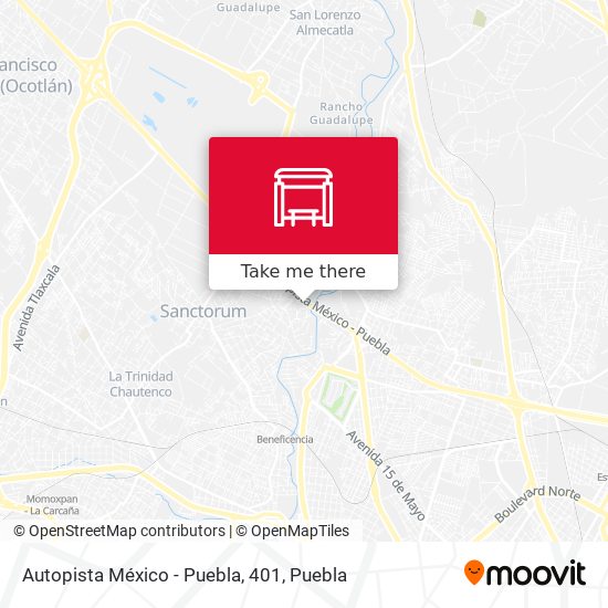 Autopista México - Puebla, 401 map