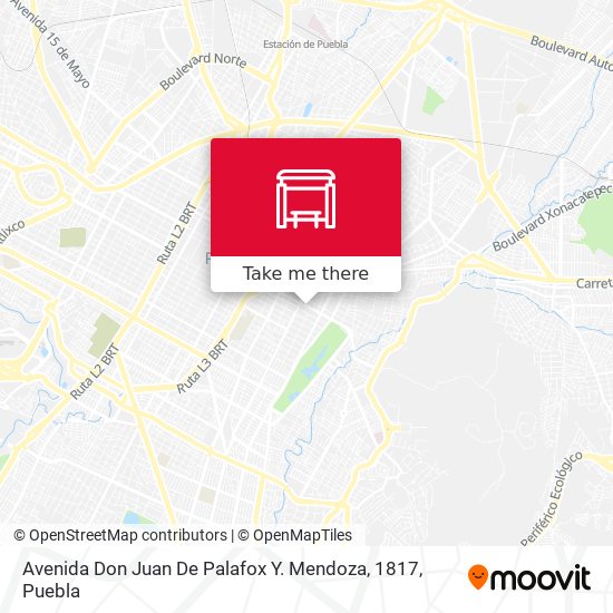 Mapa de Avenida Don Juan De Palafox Y. Mendoza, 1817