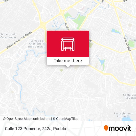 Mapa de Calle 123 Poniente, 742a