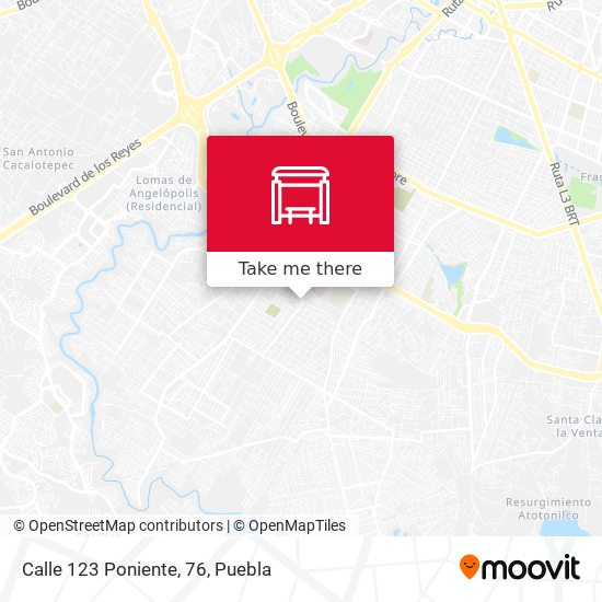 Mapa de Calle 123 Poniente, 76
