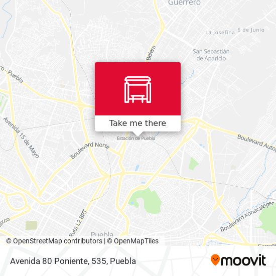 Mapa de Avenida 80 Poniente, 535