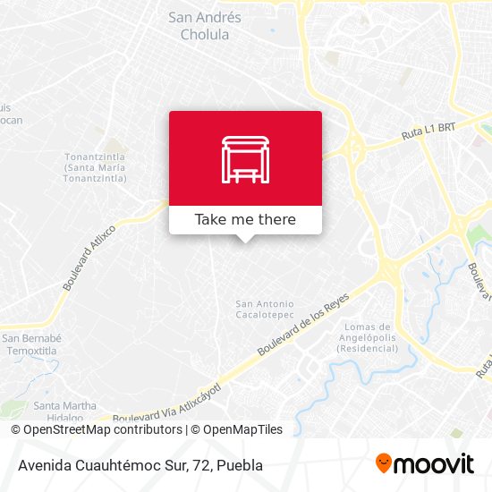 Avenida Cuauhtémoc Sur, 72 map