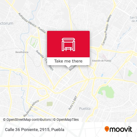 Mapa de Calle 36 Poniente, 2915