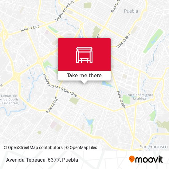 Mapa de Avenida Tepeaca, 6377