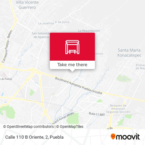 Mapa de Calle 110 B Oriente, 2