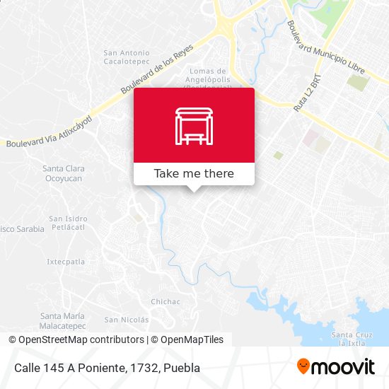 Calle 145 A Poniente, 1732 map