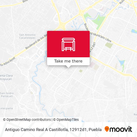Antiguo Camino Real A Castillotla, 12912d1 map