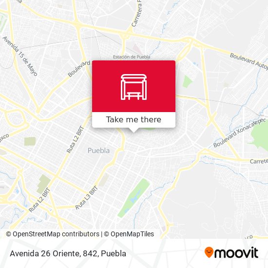 Mapa de Avenida 26 Oriente, 842
