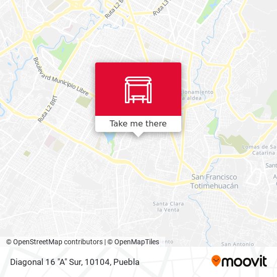 Diagonal 16 "A" Sur, 10104 map