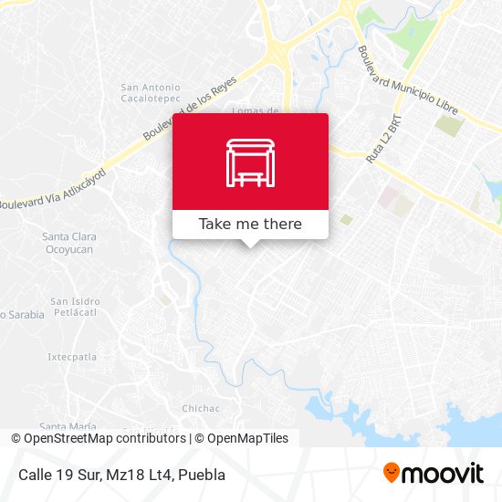 Mapa de Calle 19 Sur, Mz18 Lt4