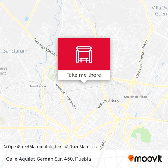 Mapa de Calle Aquiles Serdán Sur, 450