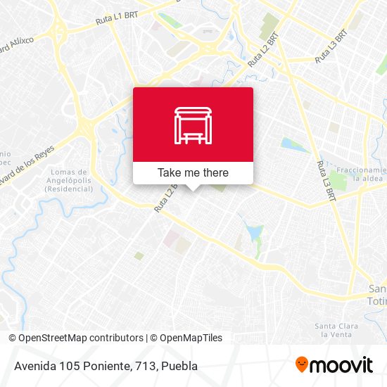 Avenida 105 Poniente, 713 map