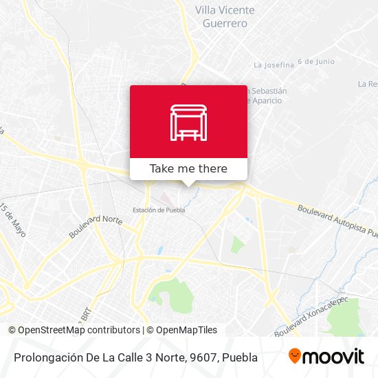 Prolongación De La Calle 3 Norte, 9607 map