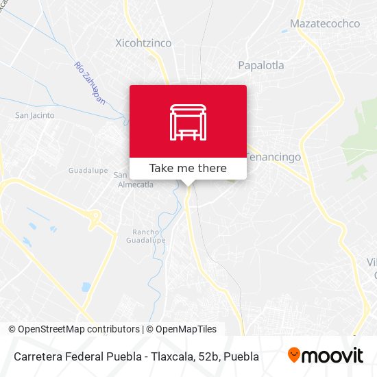 Carretera Federal Puebla - Tlaxcala, 52b map