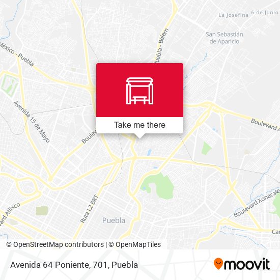 Avenida 64 Poniente, 701 map