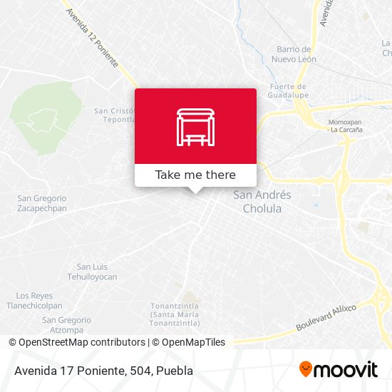 Avenida 17 Poniente, 504 map