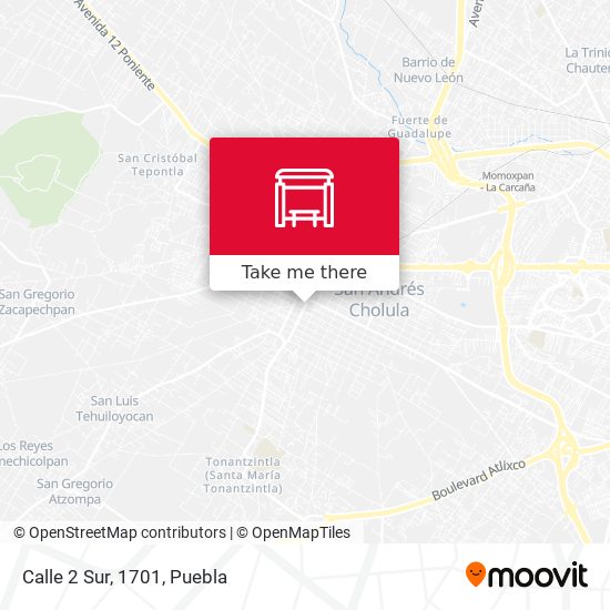 Mapa de Calle 2 Sur, 1701