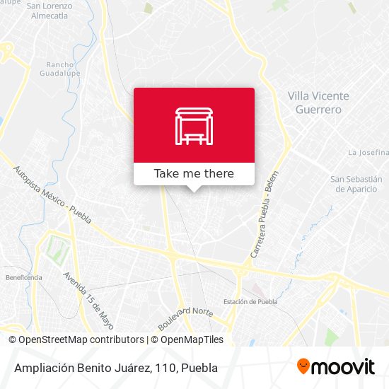Ampliación Benito Juárez, 110 map