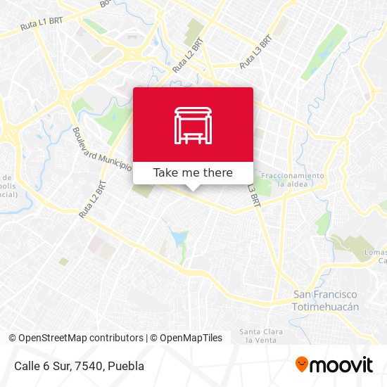 Mapa de Calle 6 Sur, 7540