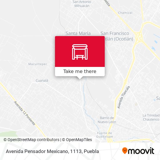 Avenida Pensador Mexicano, 1113 map