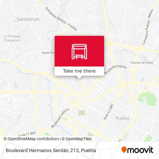 Boulevard Hermanos Serdán, 212 map