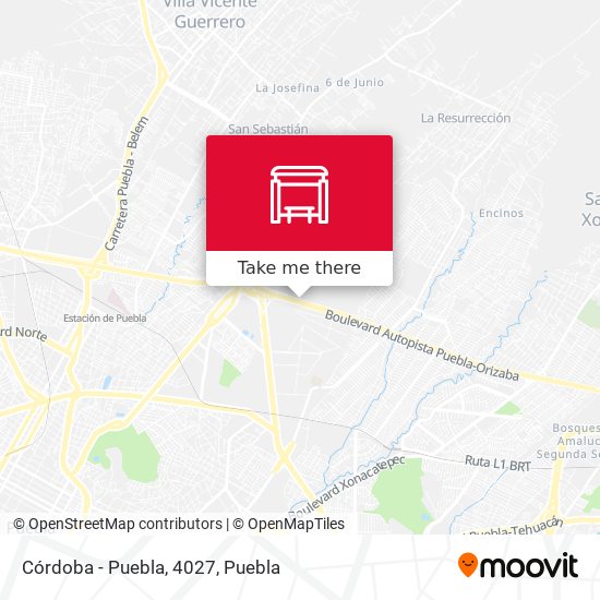 Córdoba - Puebla, 4027 map